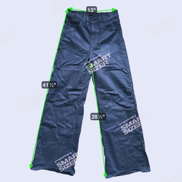 Joe’s Jeans Mia Petite High-Rise Coated Wide-Leg Jeans Size 27 Black Edgy Luxury - Picture 6 of 6